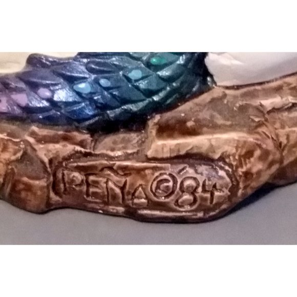 Windstone Editions Hatching Dragon Egg Figurine Peacock Peña 1984 - Picture 11 of 11